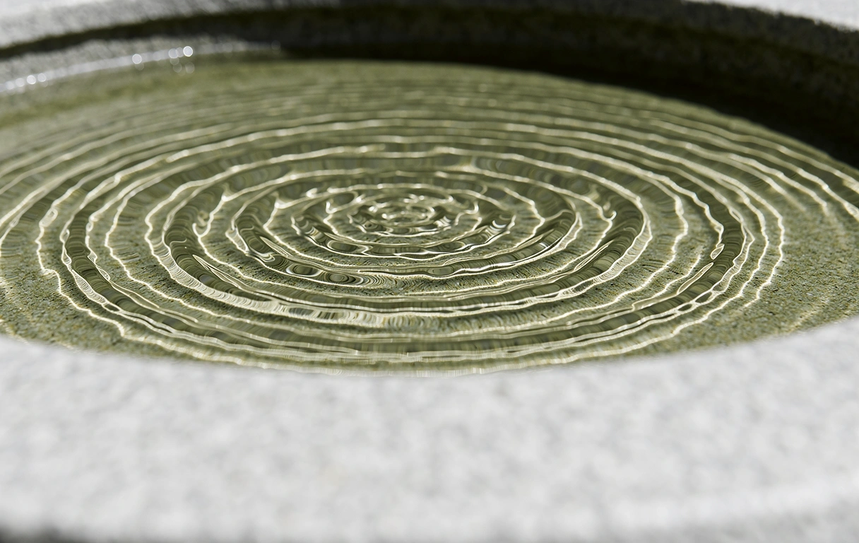 Calm water ripples representing neural harmony